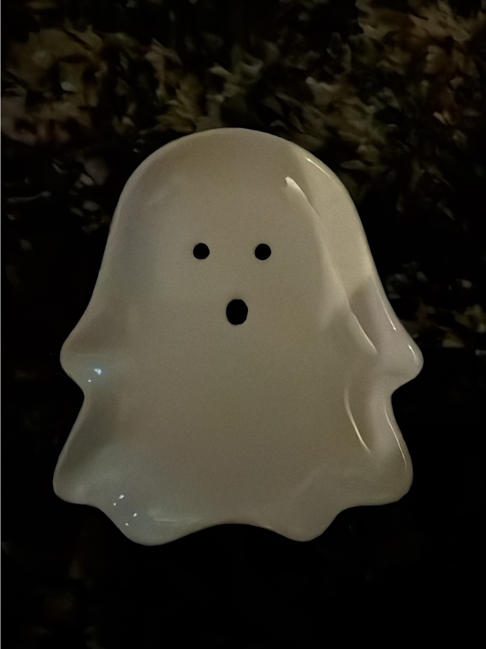 White Ceramic Ghost - Spoon rest